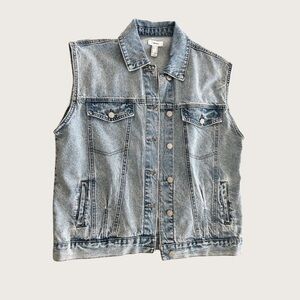 Denim Button Up Vest